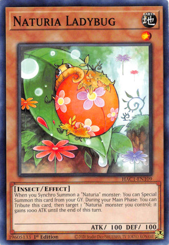 Naturia Ladybug (Duel Terminal) [HAC1-EN109] Parallel Rare - Card Brawlers | Quebec | Canada | Yu-Gi-Oh!