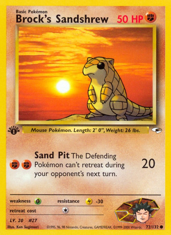 Brock's Sandshrew (72/132) [Gym Heroes 1st Edition] - Card Brawlers | Quebec | Canada | Yu-Gi-Oh!