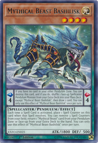 Mythical Beast Bashilisk [EXFO-EN025] Rare - Card Brawlers | Quebec | Canada | Yu-Gi-Oh!