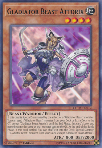 Gladiator Beast Attorix [CHIM-EN012] Rare - Card Brawlers | Quebec | Canada | Yu-Gi-Oh!