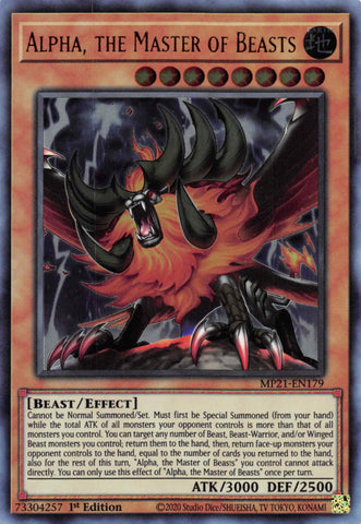 Alpha, the Master of Beasts [MP21-EN179] Ultra Rare - Card Brawlers | Quebec | Canada | Yu-Gi-Oh!