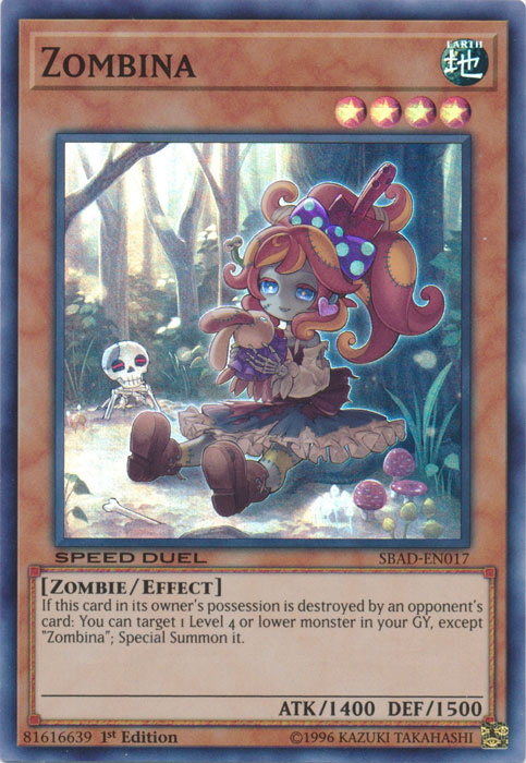 Zombina [SBAD-EN017] Super Rare - Card Brawlers | Quebec | Canada | Yu-Gi-Oh!