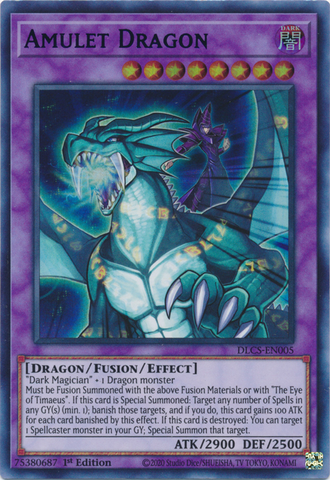 Amulet Dragon (Blue) [DLCS-EN005] Ultra Rare - Card Brawlers | Quebec | Canada | Yu-Gi-Oh!