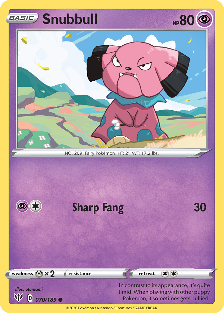 Snubbull (070/189) [Sword & Shield: Darkness Ablaze] - Card Brawlers | Quebec | Canada | Yu-Gi-Oh!