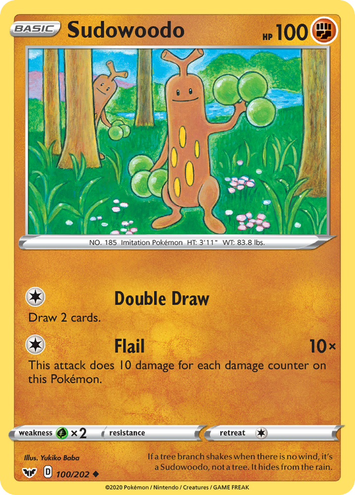 Sudowoodo (100/202) [Sword & Shield: Base Set] - Card Brawlers | Quebec | Canada | Yu-Gi-Oh!