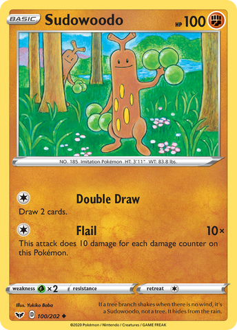 Sudowoodo (100/202) [Sword & Shield: Base Set] - Card Brawlers | Quebec | Canada | Yu-Gi-Oh!