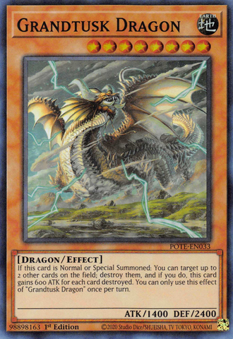Grandtusk Dragon [POTE-EN033] Super Rare - Card Brawlers | Quebec | Canada | Yu-Gi-Oh!