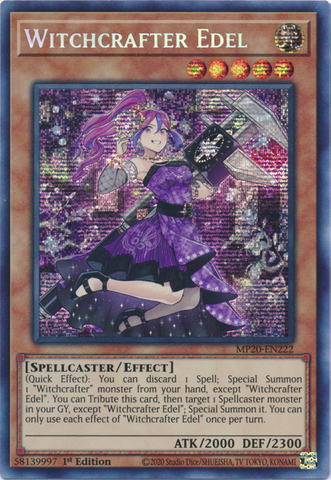 Witchcrafter Edel [MP20-EN222] Prismatic Secret Rare - Card Brawlers | Quebec | Canada | Yu-Gi-Oh!