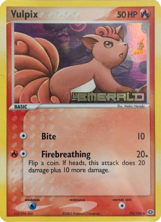 Vulpix (72/106) (Stamped) [EX: Emerald] - Card Brawlers | Quebec | Canada | Yu-Gi-Oh!