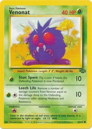 Venonat (63/64) [Jungle Unlimited] - Card Brawlers | Quebec | Canada | Yu-Gi-Oh!