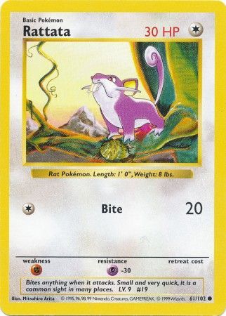 Rattata (61/102) [Base Set Shadowless Unlimited] - Card Brawlers | Quebec | Canada | Yu-Gi-Oh!