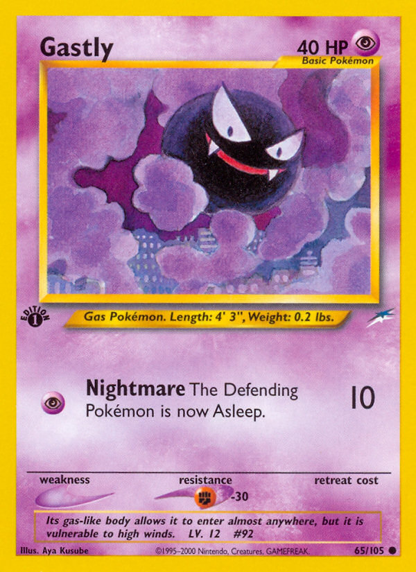 Gastly (65/105) [Neo Destiny 1st Edition] - Card Brawlers | Quebec | Canada | Yu-Gi-Oh!