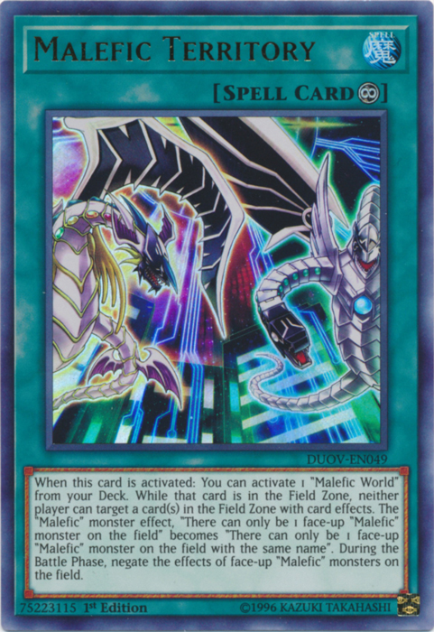 Malefic Territory [DUOV-EN049] Ultra Rare - Card Brawlers | Quebec | Canada | Yu-Gi-Oh!