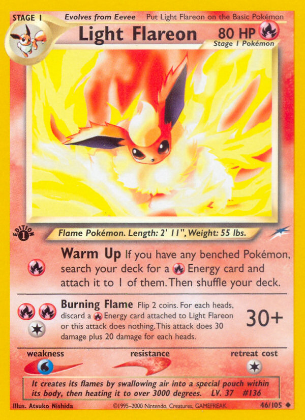 Light Flareon (46/105) [Neo Destiny 1st Edition] - Card Brawlers | Quebec | Canada | Yu-Gi-Oh!