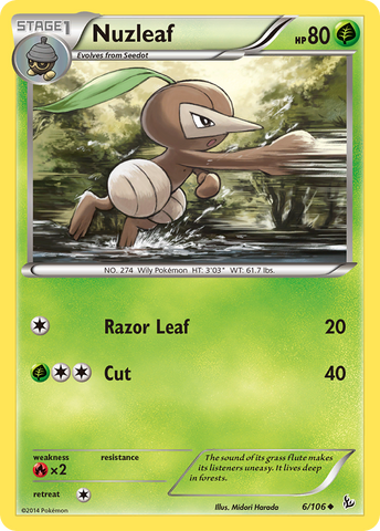 Nuzleaf (6/106) [XY: Flashfire] - Card Brawlers | Quebec | Canada | Yu-Gi-Oh!