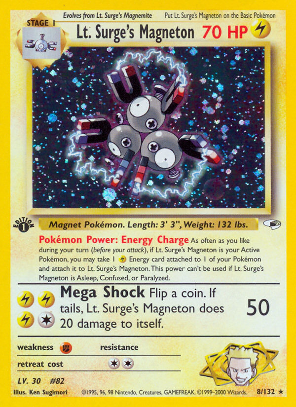Lt. Surge's Magneton (8/132) [Gym Heroes 1st Edition] - Card Brawlers | Quebec | Canada | Yu-Gi-Oh!