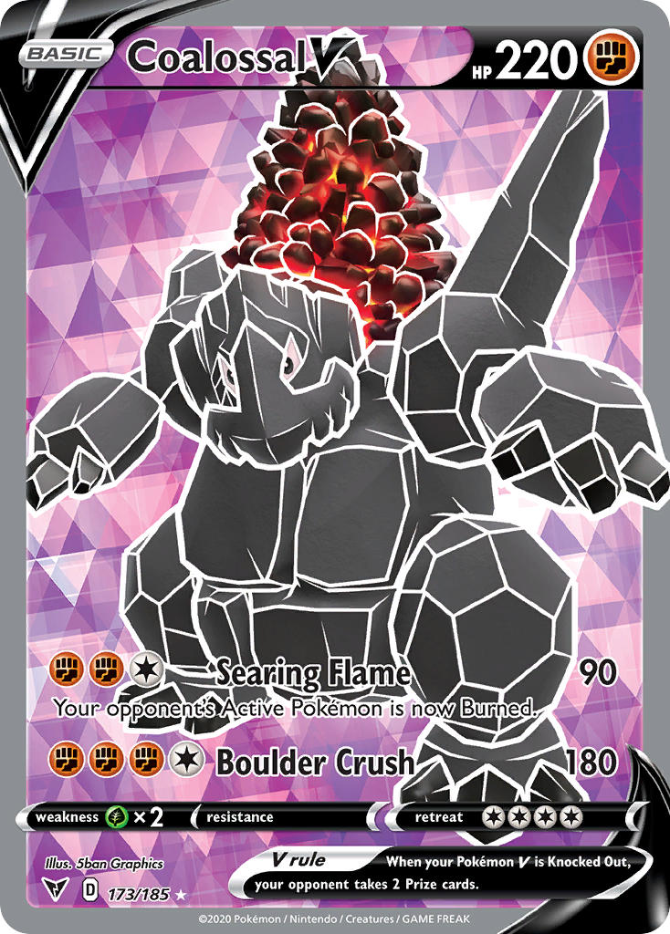 Coalossal V (173/185) [Sword & Shield: Vivid Voltage] - Card Brawlers | Quebec | Canada | Yu-Gi-Oh!