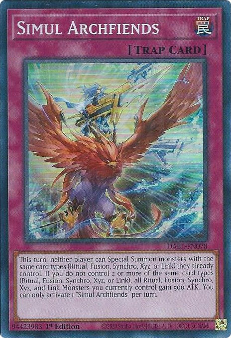 Simul Archfiends [DABL-EN078] Super Rare - Card Brawlers | Quebec | Canada | Yu-Gi-Oh!