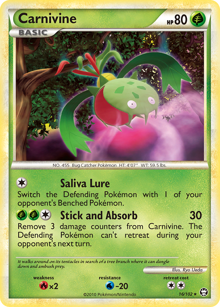 Carnivine (16/102) [HeartGold & SoulSilver: Triumphant] - Card Brawlers | Quebec | Canada | Yu-Gi-Oh!