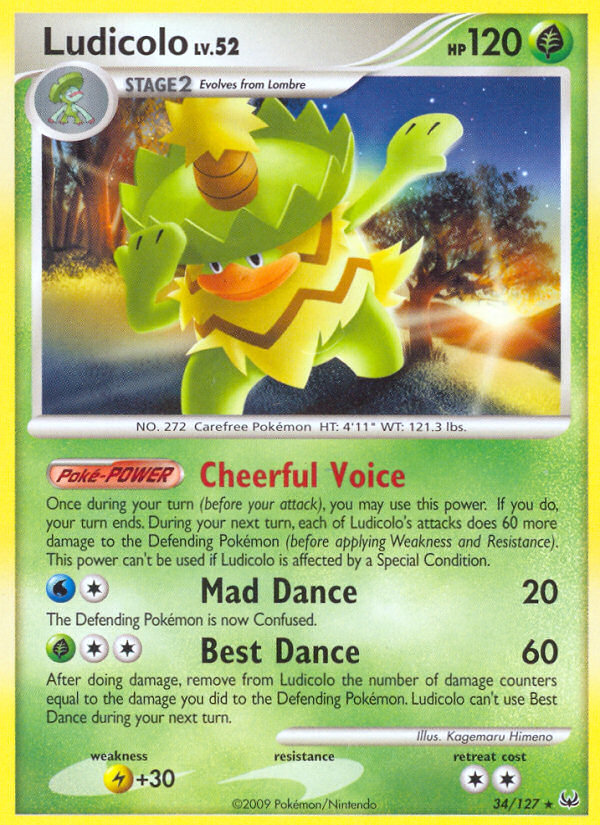Ludicolo (34/127) [Platinum: Base Set] - Card Brawlers | Quebec | Canada | Yu-Gi-Oh!