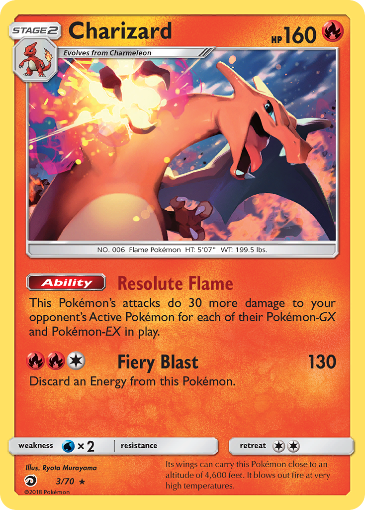 Charizard (3/70) [Sun & Moon: Dragon Majesty] - Card Brawlers | Quebec | Canada | Yu-Gi-Oh!