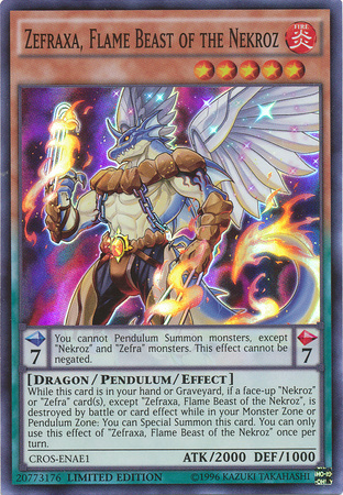 Zefraxa, Flame Beast of the Nekroz [CROS-ENAE1] Super Rare - Card Brawlers | Quebec | Canada | Yu-Gi-Oh!