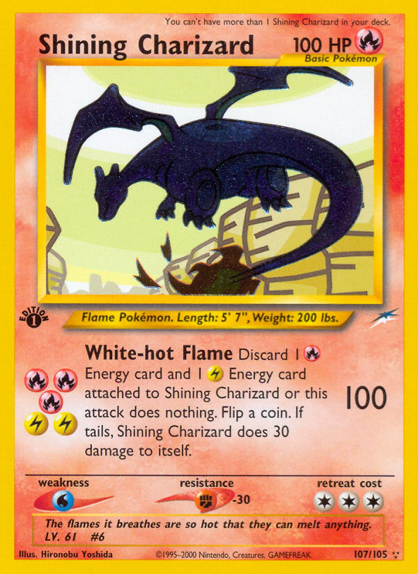 Shining Charizard (107/105) [Neo Destiny 1st Edition] - Card Brawlers | Quebec | Canada | Yu-Gi-Oh!