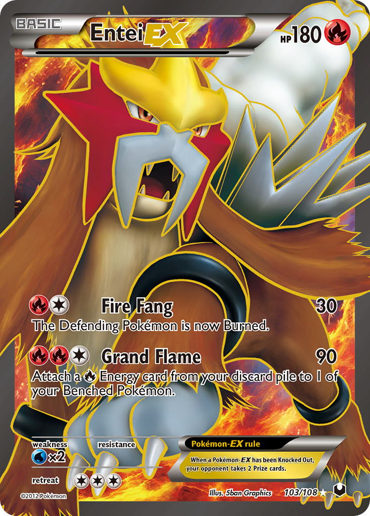 Entei EX (103/108) [Black & White: Dark Explorers] - Card Brawlers | Quebec | Canada | Yu-Gi-Oh!