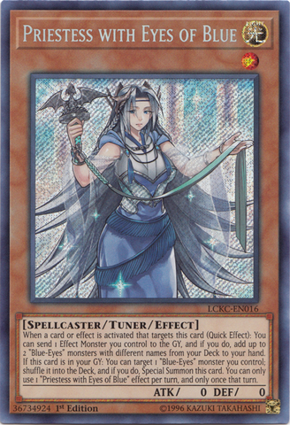 Priestess with Eyes of Blue [LCKC-EN016] Secret Rare - Card Brawlers | Quebec | Canada | Yu-Gi-Oh!