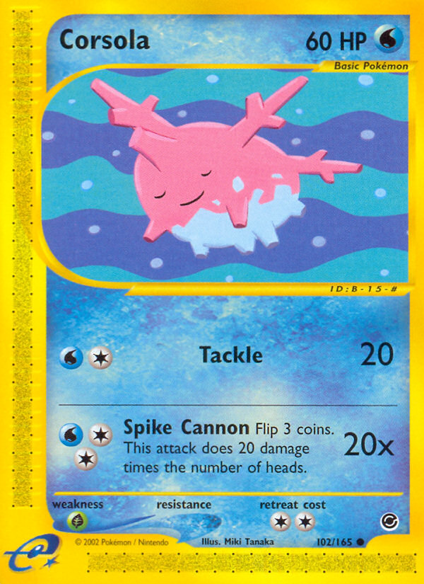 Corsola (102/165) [Expedition: Base Set] - Card Brawlers | Quebec | Canada | Yu-Gi-Oh!