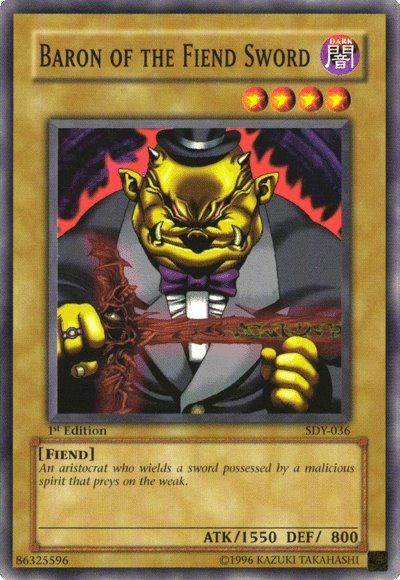 Baron of the Fiend Sword [SDY-036] Common - Card Brawlers | Quebec | Canada | Yu-Gi-Oh!