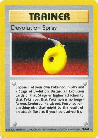 Devolution Spray (72/102) [Base Set Shadowless Unlimited] - Card Brawlers | Quebec | Canada | Yu-Gi-Oh!
