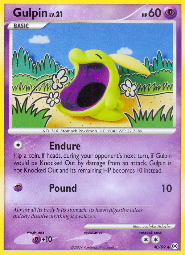 Gulpin (40/99) [Platinum: Arceus] - Card Brawlers | Quebec | Canada | Yu-Gi-Oh!