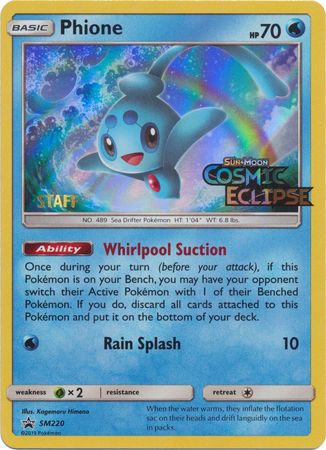 Phione (SM220) (Staff Prerelease Promo) [Sun & Moon: Black Star Promos] - Card Brawlers | Quebec | Canada | Yu-Gi-Oh!