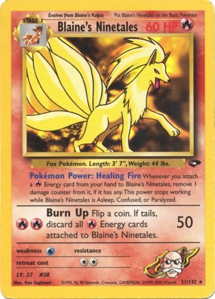 Blaine's Ninetales (21/132) [Gym Challenge Unlimited] - Card Brawlers | Quebec | Canada | Yu-Gi-Oh!
