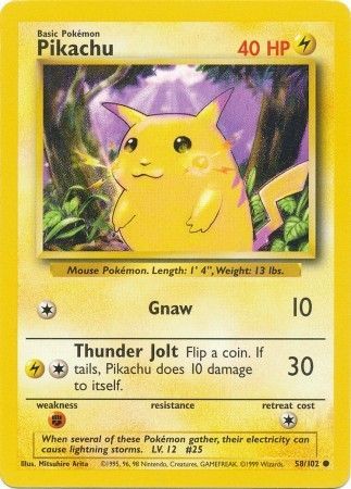 Pikachu (58/102) [Base Set Unlimited] - Card Brawlers | Quebec | Canada | Yu-Gi-Oh!
