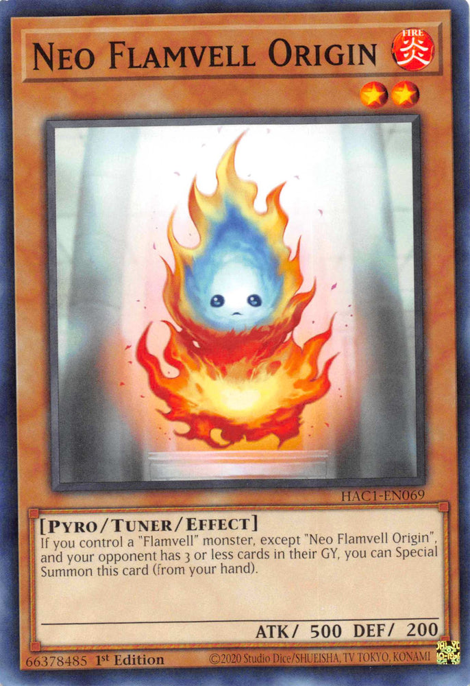 Neo Flamvell Origin [HAC1-EN069] Common - Card Brawlers | Quebec | Canada | Yu-Gi-Oh!