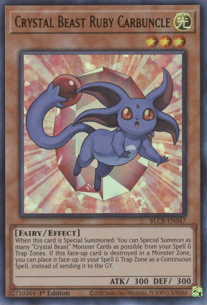 Crystal Beast Ruby Carbuncle [BLCR-EN047] Ultra Rare - Card Brawlers | Quebec | Canada | Yu-Gi-Oh!