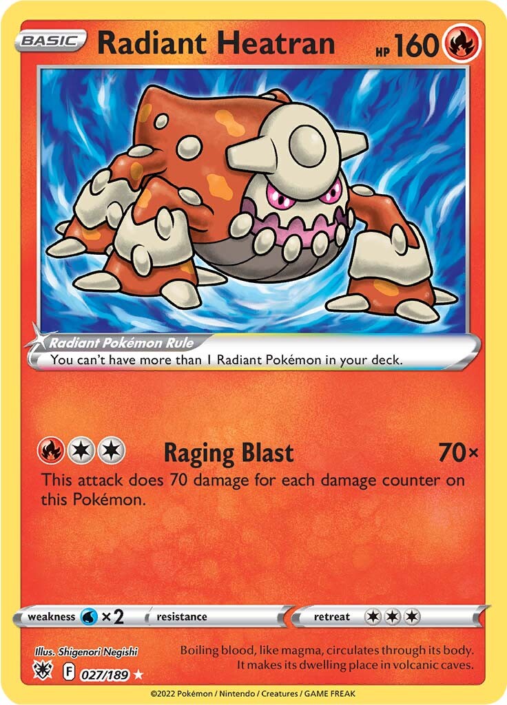 Radiant Heatran (027/189) [Sword & Shield: Astral Radiance] - Card Brawlers | Quebec | Canada | Yu-Gi-Oh!