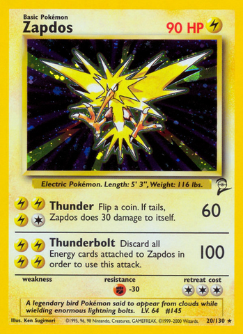 Zapdos (20/130) [Base Set 2] - Card Brawlers | Quebec | Canada | Yu-Gi-Oh!