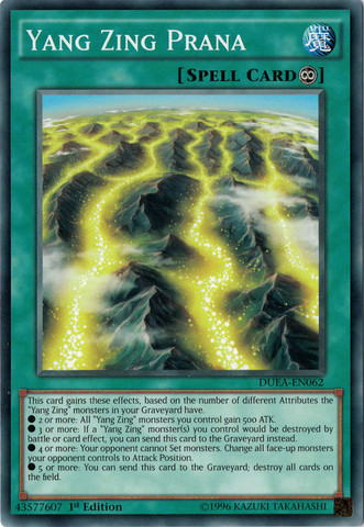 Yang Zing Prana [DUEA-EN062] Common - Yu-Gi-Oh! - Card Brawlers | Quebec | Canada |