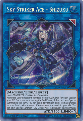 Sky Striker Ace - Shizuku [MP19-EN258] Prismatic Secret Rare - Card Brawlers | Quebec | Canada | Yu-Gi-Oh!