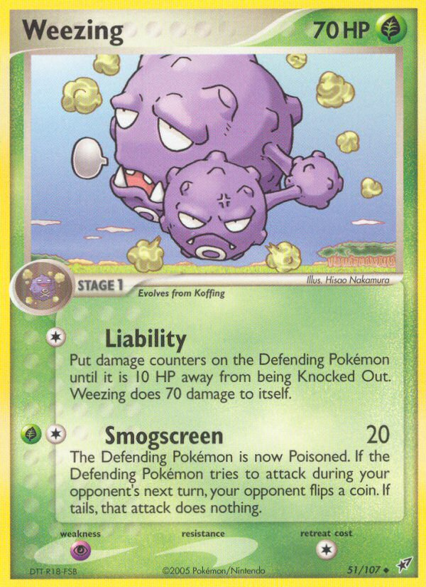 Weezing (51/107) [EX: Deoxys] - Card Brawlers | Quebec | Canada | Yu-Gi-Oh!