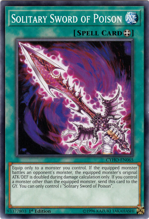Solitary Sword of Poison [CYHO-EN065] Common - Card Brawlers | Quebec | Canada | Yu-Gi-Oh!
