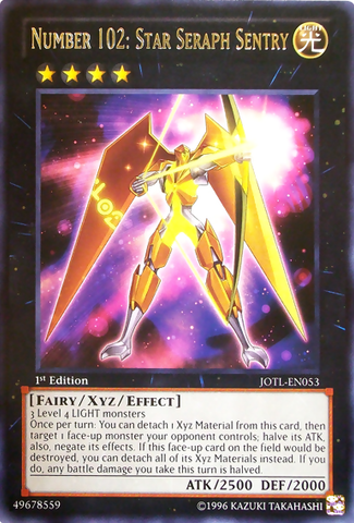 Number 102: Star Seraph Sentry [JOTL-EN053] Rare - Yu-Gi-Oh! - Card Brawlers | Quebec | Canada |