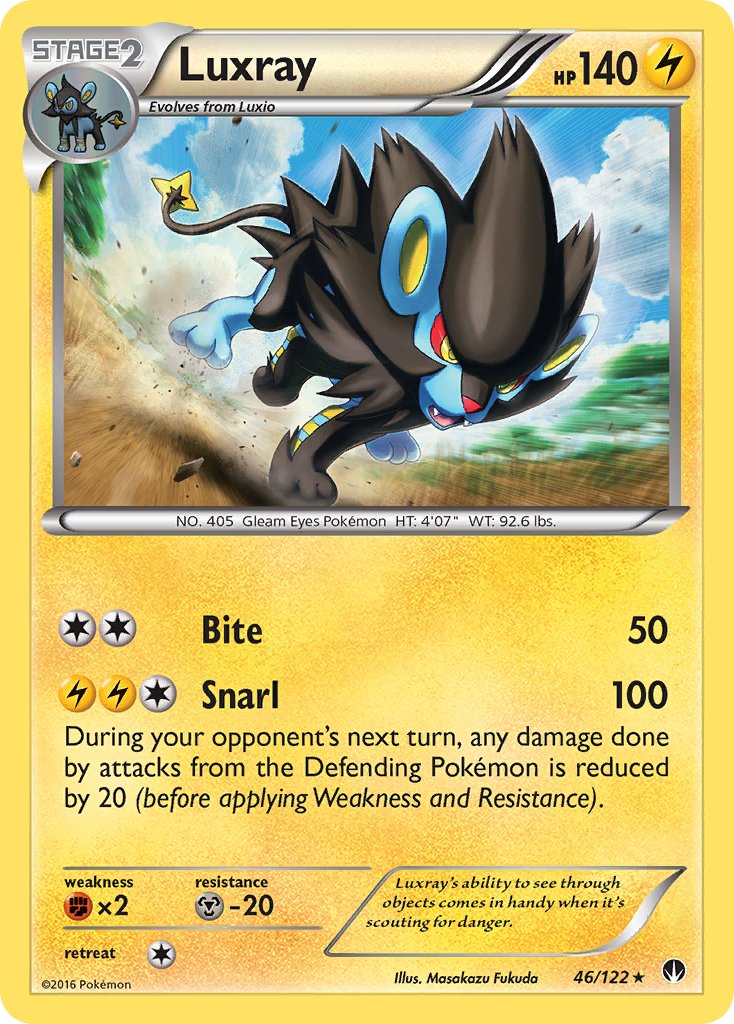 Luxray (46/122) (Cracked Ice Holo) [XY: BREAKpoint] - Card Brawlers | Quebec | Canada | Yu-Gi-Oh!