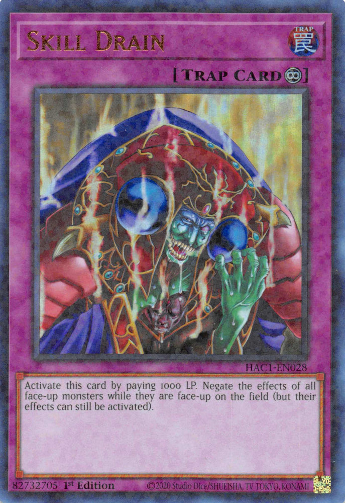 Skill Drain (Duel Terminal) [HAC1-EN028] Parallel Rare - Card Brawlers | Quebec | Canada | Yu-Gi-Oh!