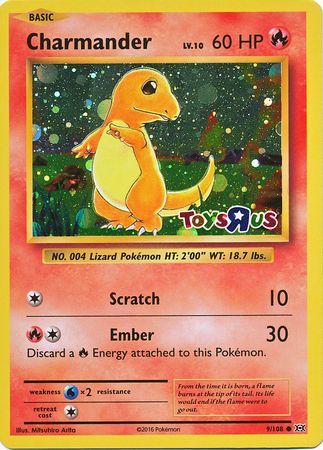 Charmander (9/108) (Toys R Us Promo) [XY: Evolutions] - Card Brawlers | Quebec | Canada | Yu-Gi-Oh!