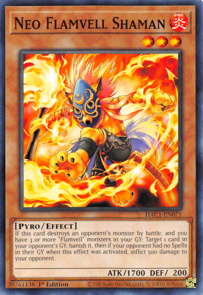 Neo Flamvell Shaman [HAC1-EN071] Common - Card Brawlers | Quebec | Canada | Yu-Gi-Oh!