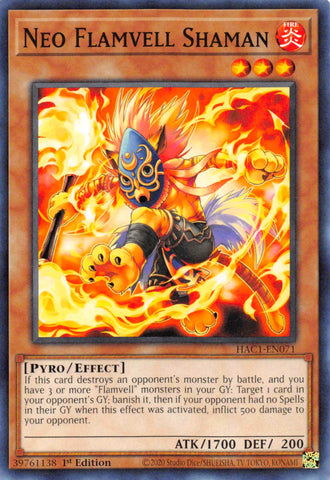 Neo Flamvell Shaman [HAC1-EN071] Common - Card Brawlers | Quebec | Canada | Yu-Gi-Oh!